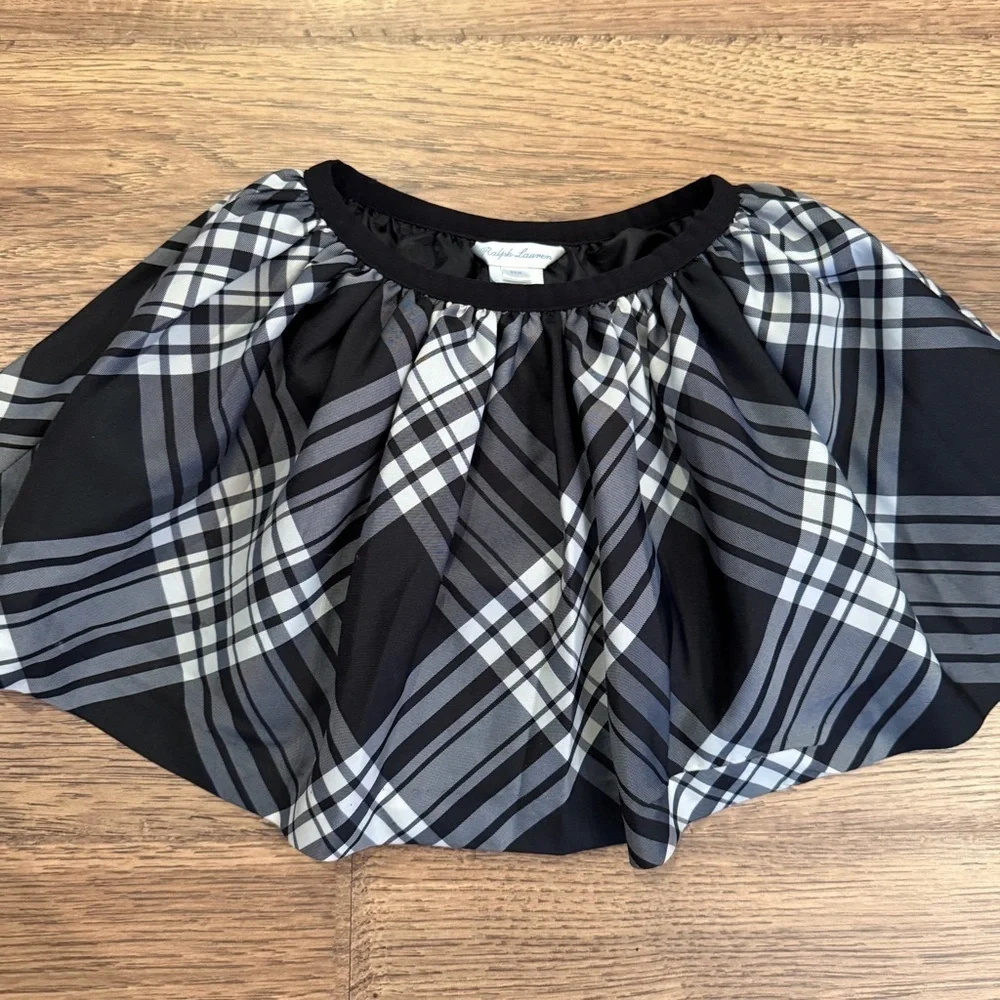RALPH LAUREN Black White Plaid Bloomers 24M NWOT